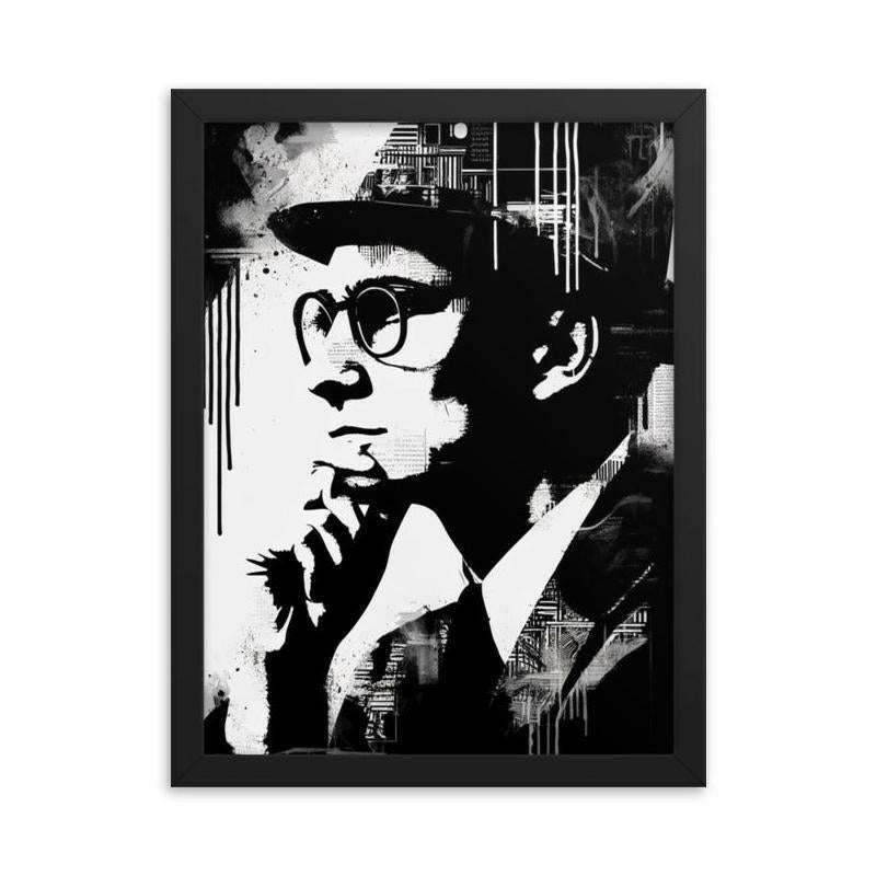 portrait homme noir et blanc