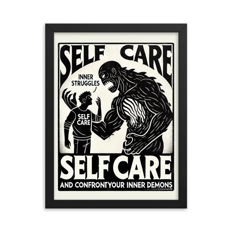 affiche self care cadre noir