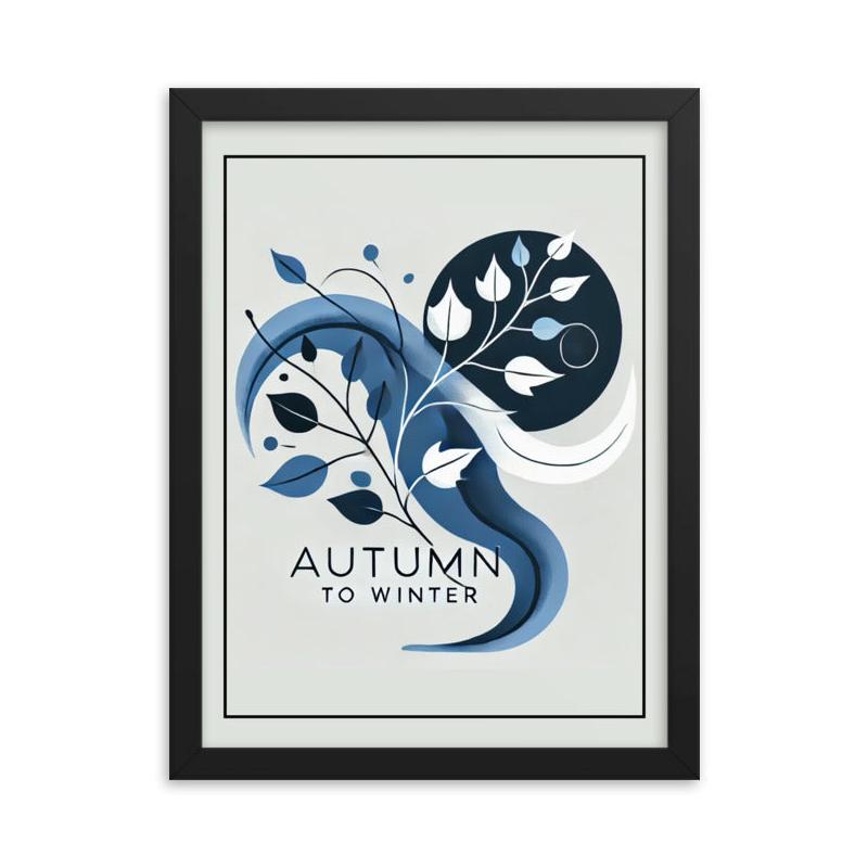 affiche cadre bleu automne