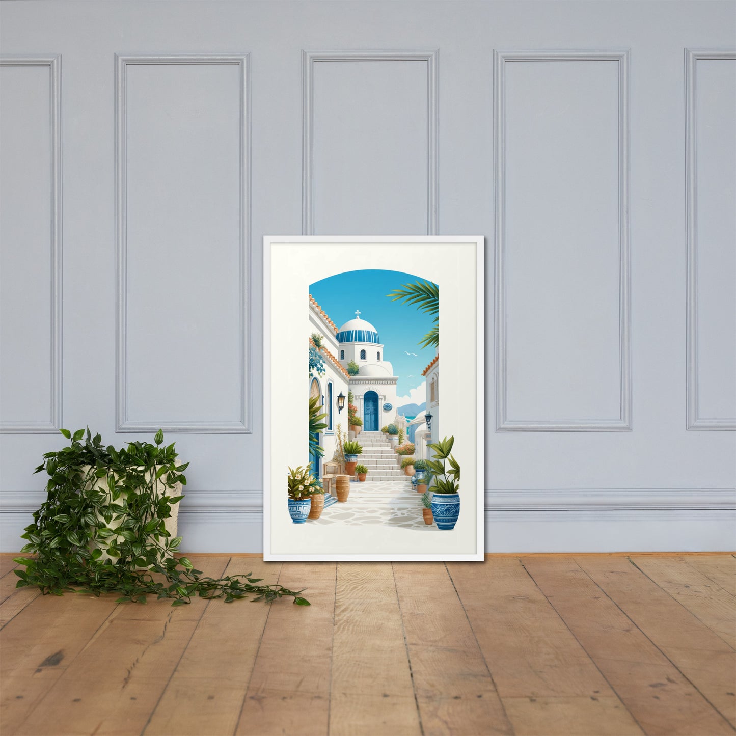 affiche blanc ciel bleu