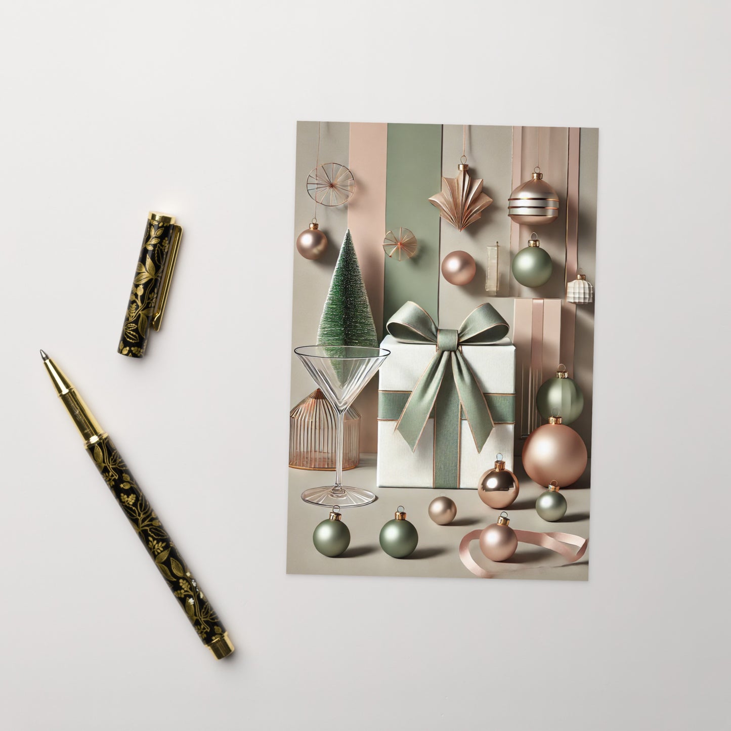 Tarjeta de felicitación elegante - Celebre las fiestas