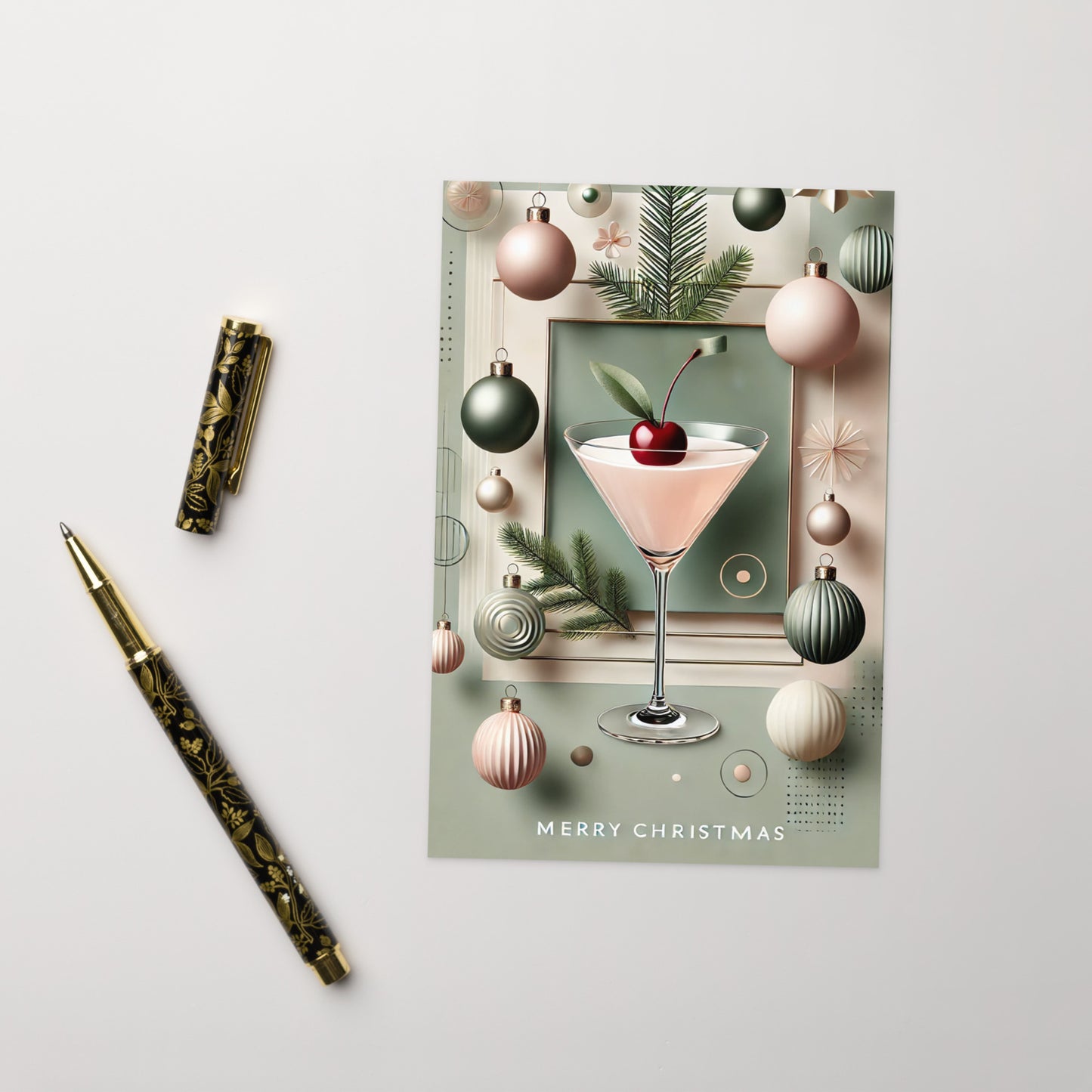 Carte de Vœux Festive - "Merry Christmas"