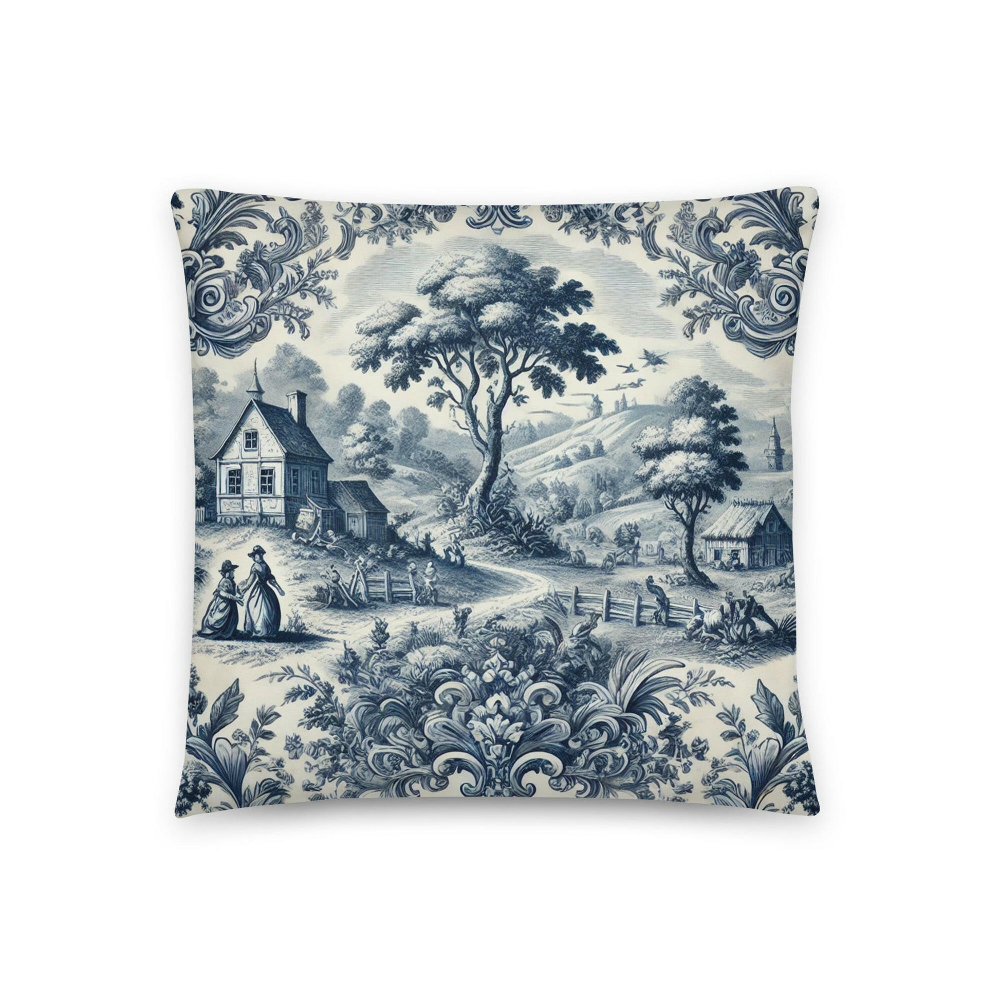 coussin toile de jouy