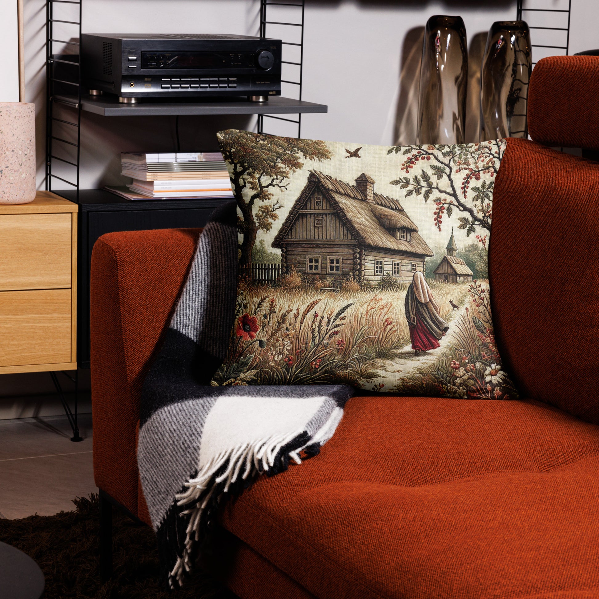 coussin maison dessin