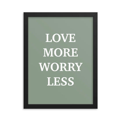 poster vert cadre noir love