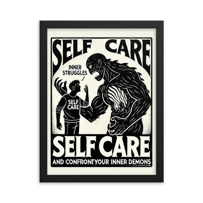 affiche self care cadre noir