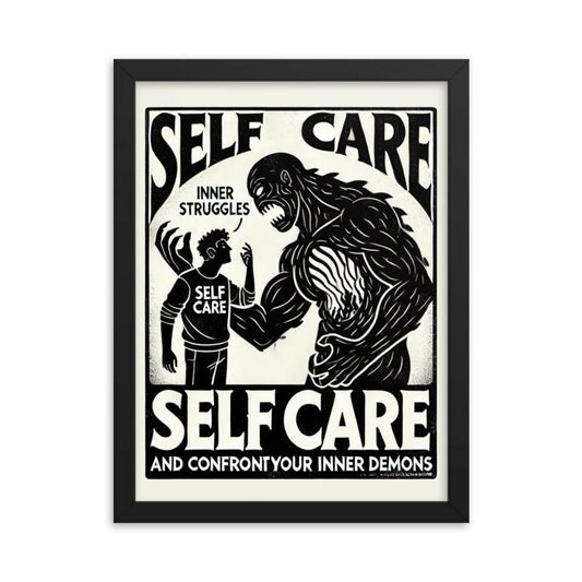 affiche self care cadre noir