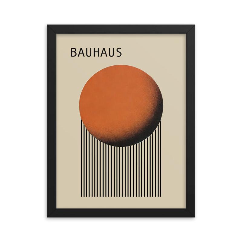 affiche bauhaus cadre noir