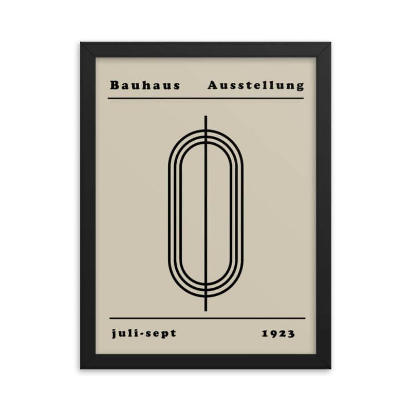 poster cadre noir style bauhaus