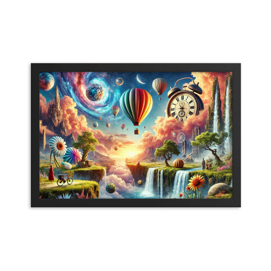 affiche montgolfiere surrealiste
