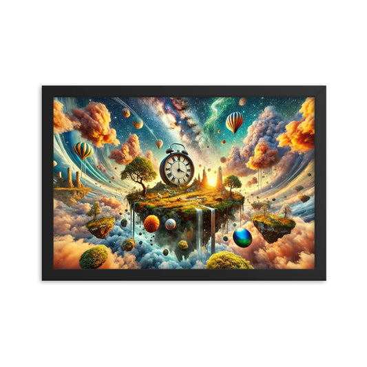 affiche surrealiste cadre noir