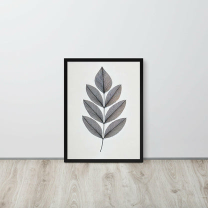affiche feuille noir blanc