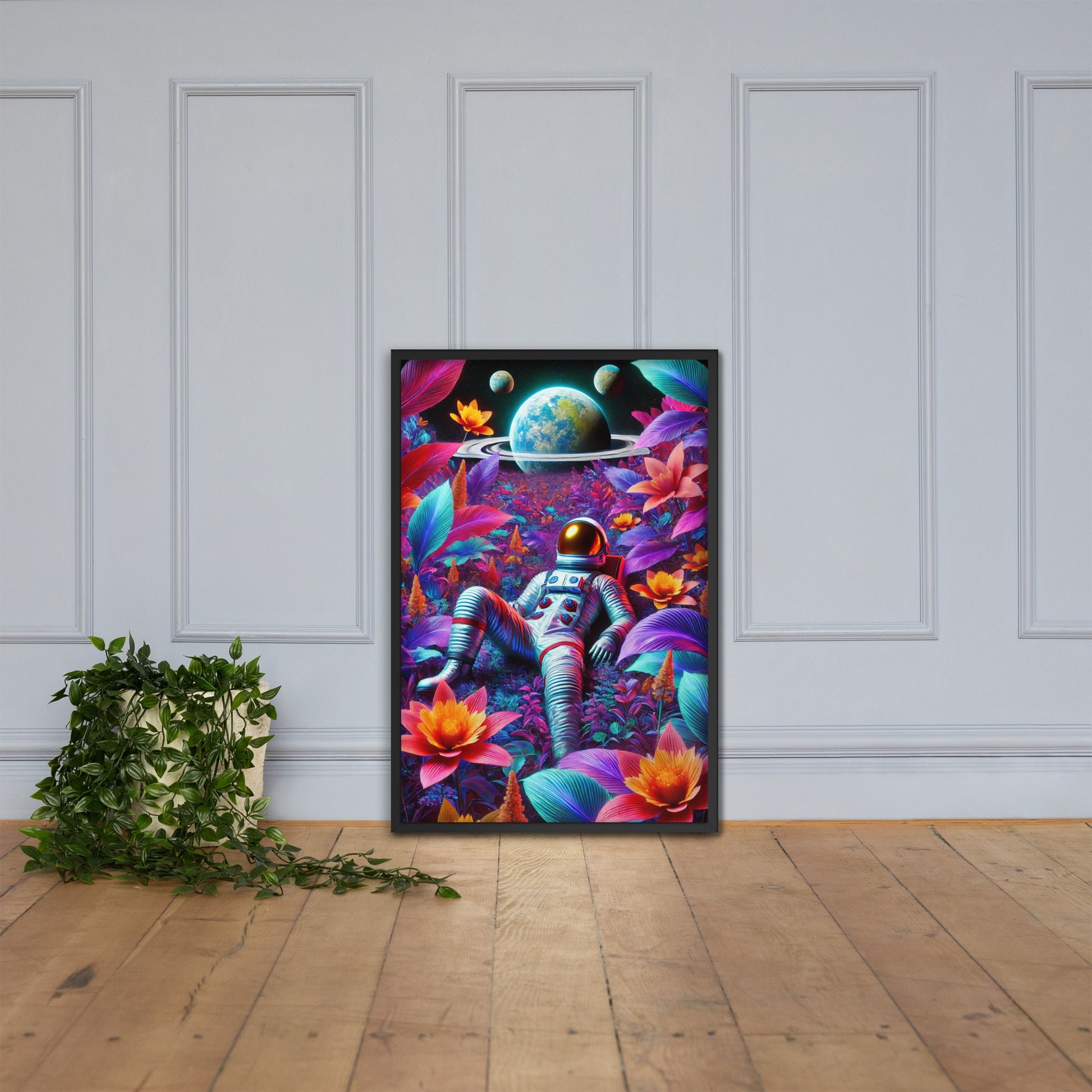 poster astronaute coloré