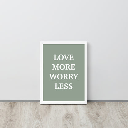 poster cadre blanc love