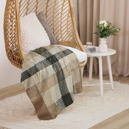 plaid sherpa ecossais chaise