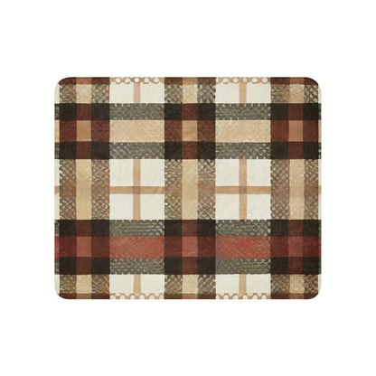 plaid sherpa carreaux marrons