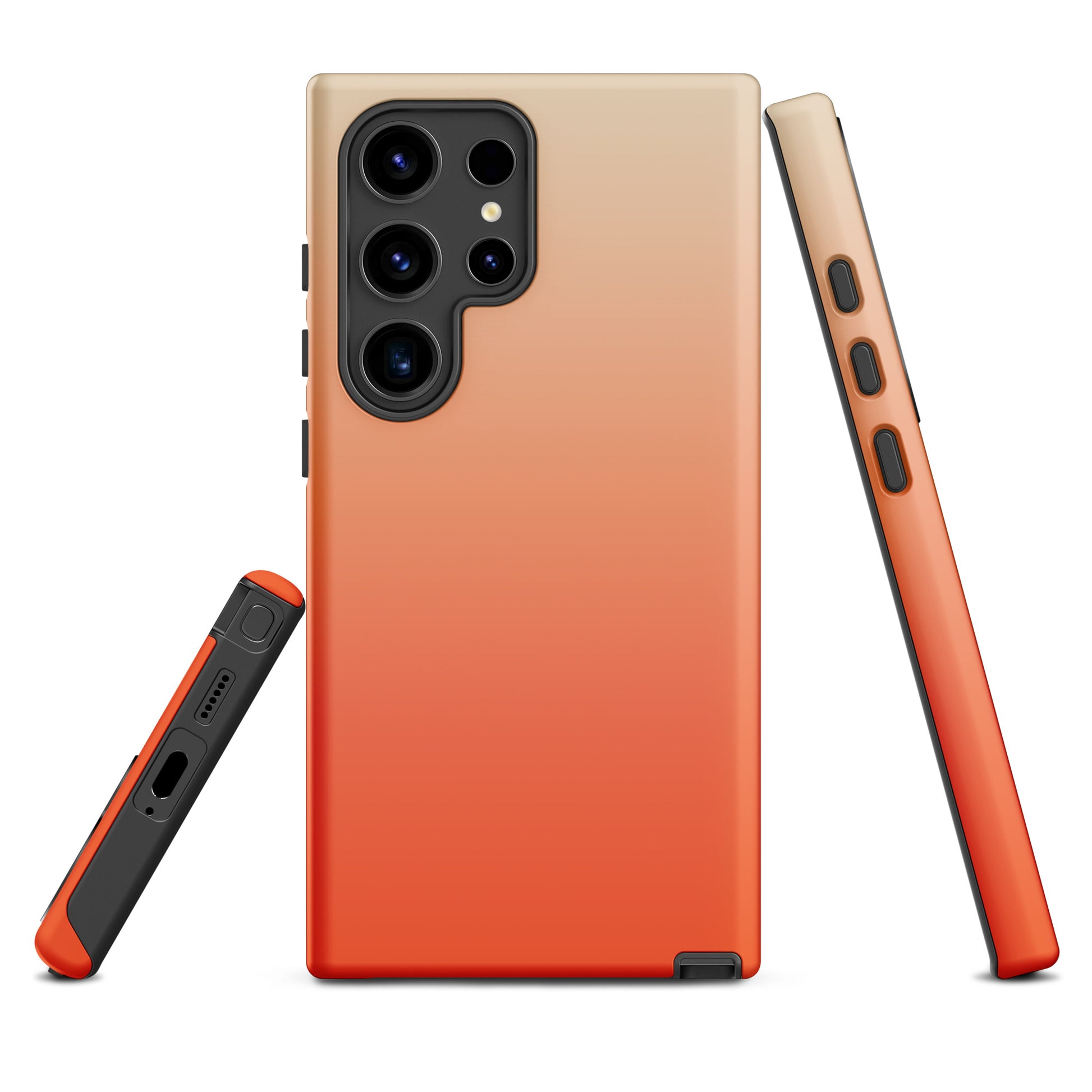 coque samsung dégradé orange et creme